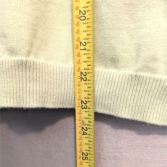 Drapers & Damons Women Size LARGE Sweater Short Sleeves Lt Green & Black Floral - Picture 10 of 16